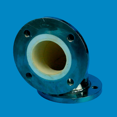 Custom Alumina Ceramic Lined Elbows Steel Line Pipes Abrasion Resistance