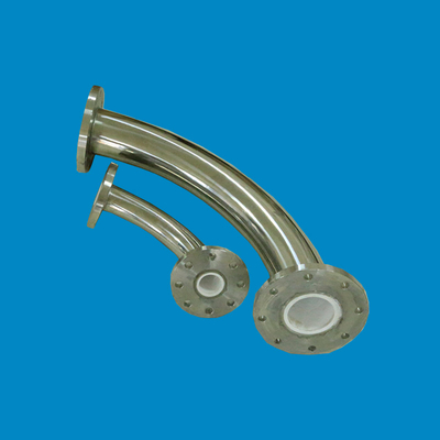 Polyurethane Coated steel Alumina Ceramic Lined Pipe For Powder Conveying Pipeline