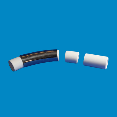 Polyurethane Coated steel Alumina Ceramic Lined Pipe For Powder Conveying Pipeline