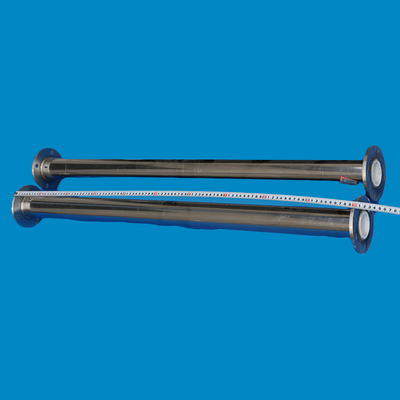 Polyurethane Coated steel Alumina Ceramic Lined Pipe For Powder Conveying Pipeline